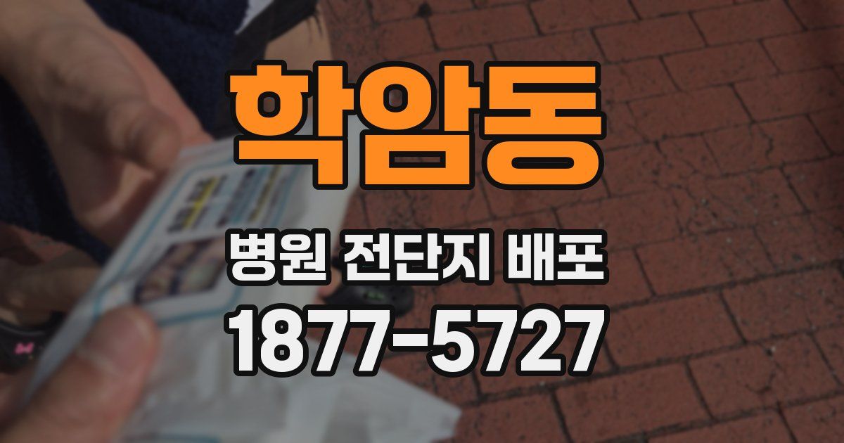 학암동 병원 전단지 배포