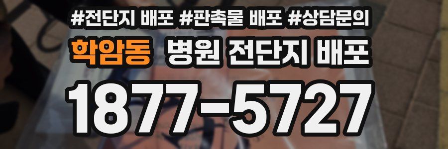 학암동 병원 전단지 배포