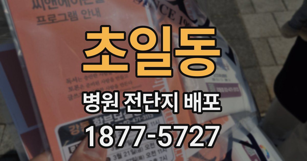 초일동 병원 전단지 배포