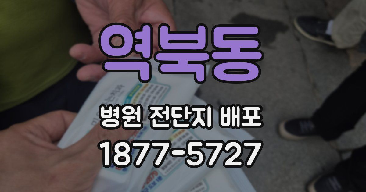 역북동 병원 전단지 배포