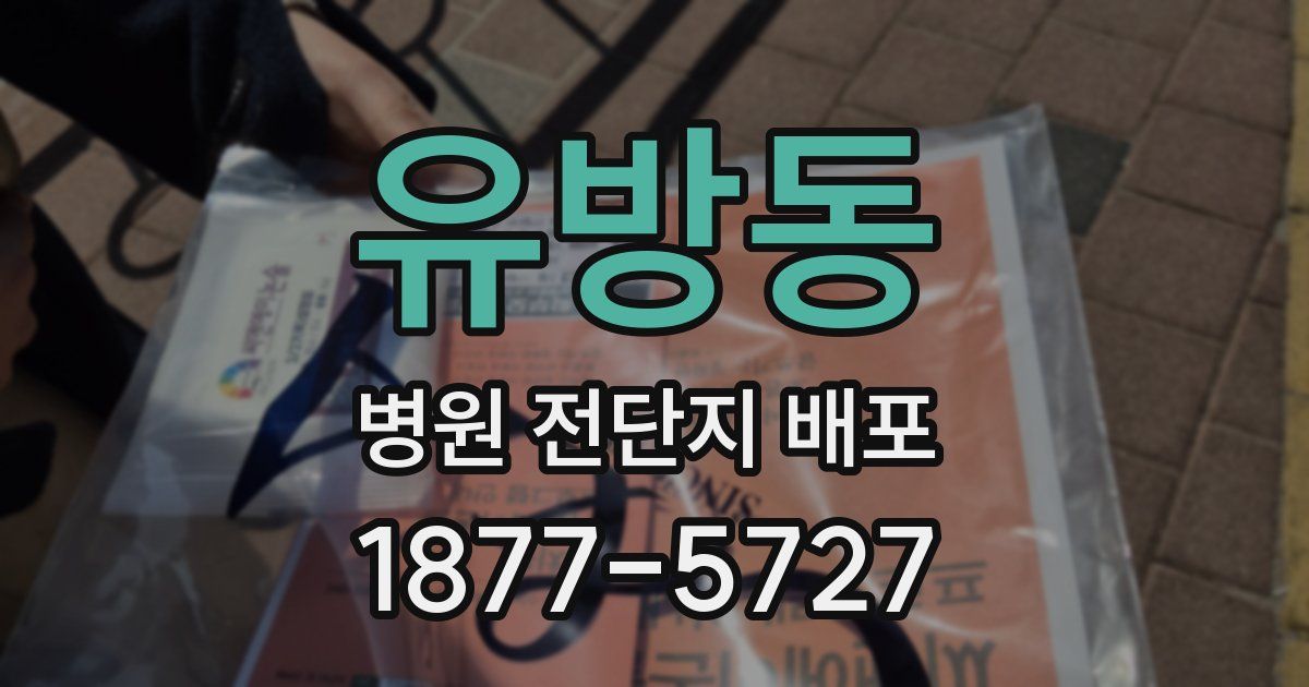 유방동 병원 전단지 배포