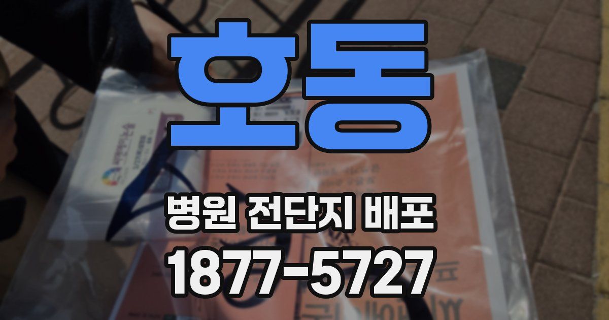 호동 병원 전단지 배포