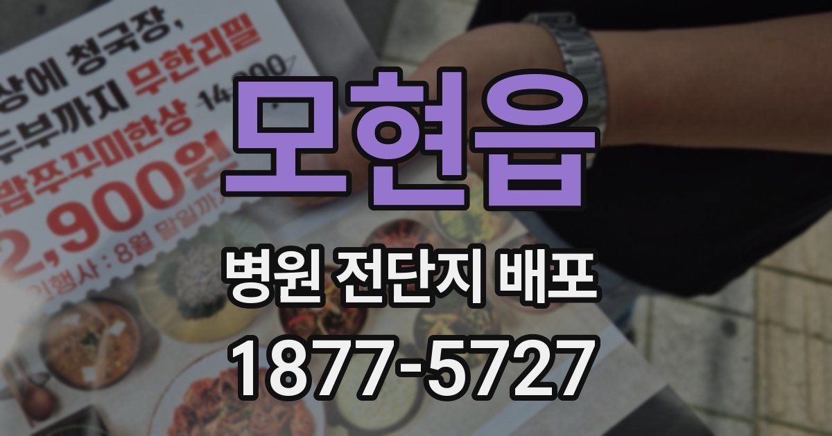 모현읍 병원 전단지 배포