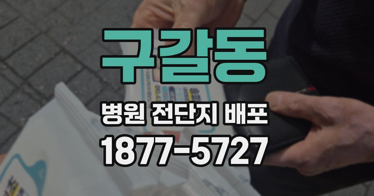 구갈동 병원 전단지 배포