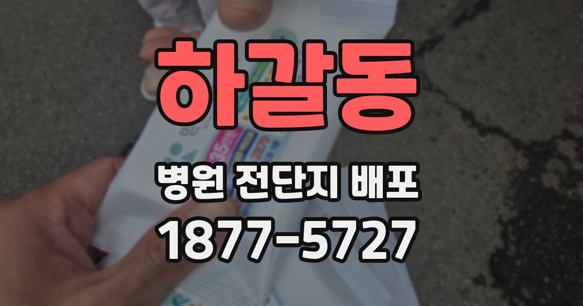 하갈동 병원 전단지 배포