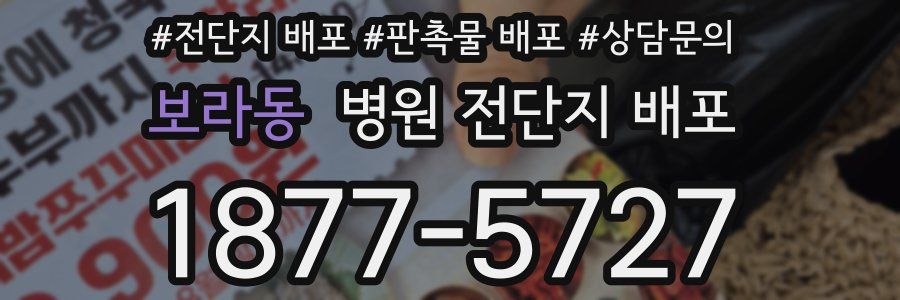 보라동 병원 전단지 배포