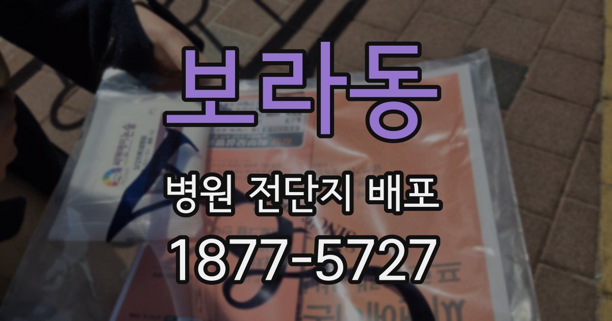 보라동 병원 전단지 배포