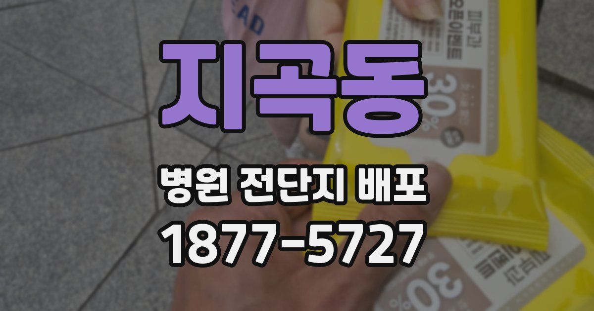 지곡동 병원 전단지 배포