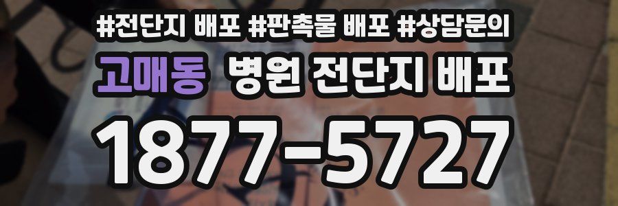 고매동 병원 전단지 배포
