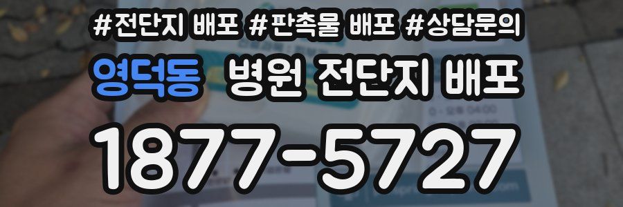영덕동 병원 전단지 배포
