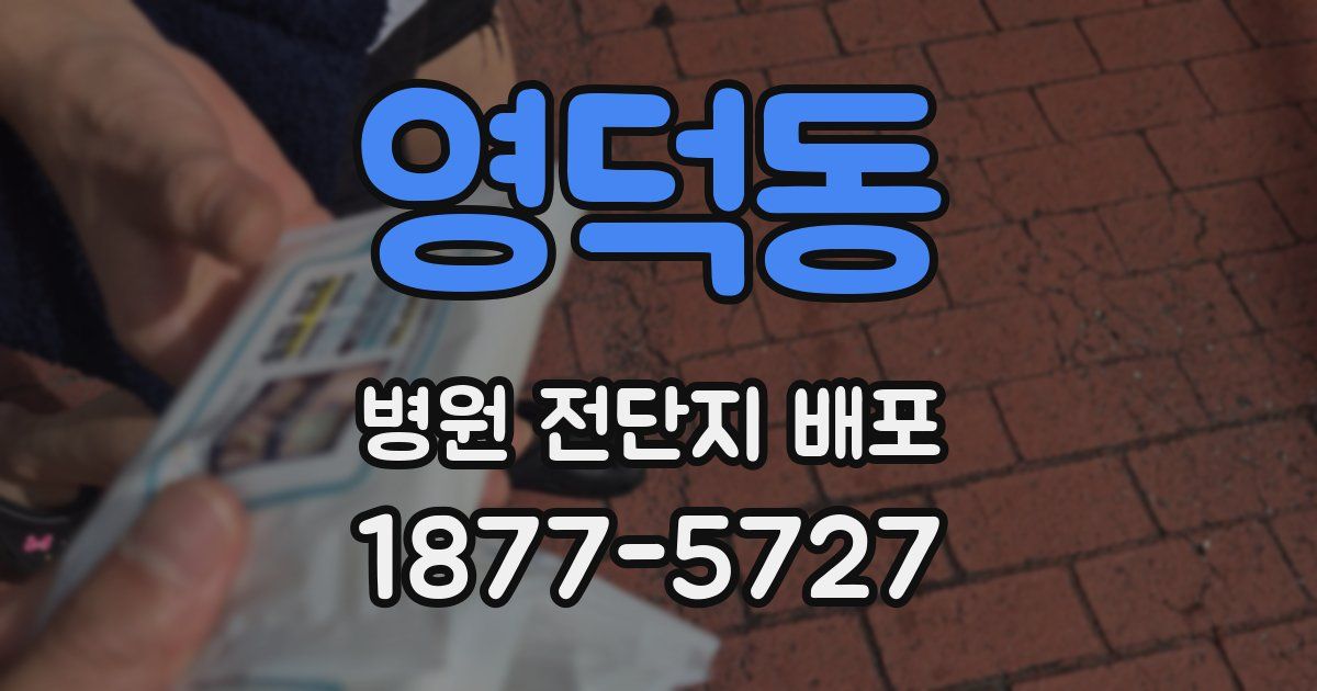 영덕동 병원 전단지 배포
