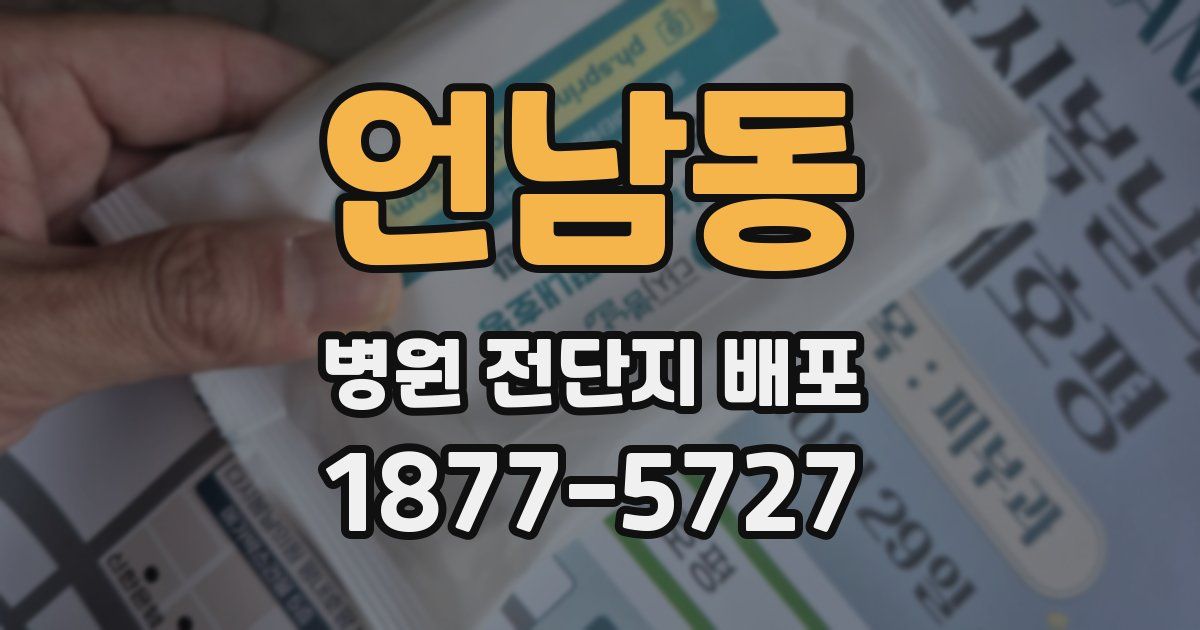 언남동 병원 전단지 배포