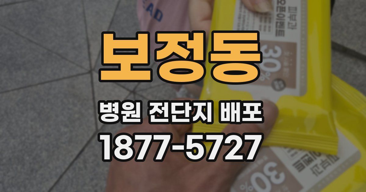 보정동 병원 전단지 배포