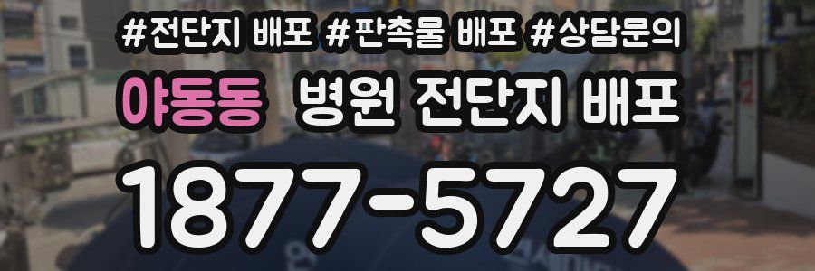 야동동 병원 전단지 배포