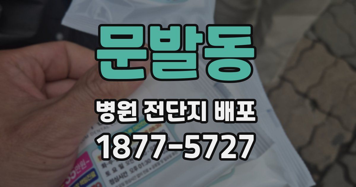 문발동 병원 전단지 배포