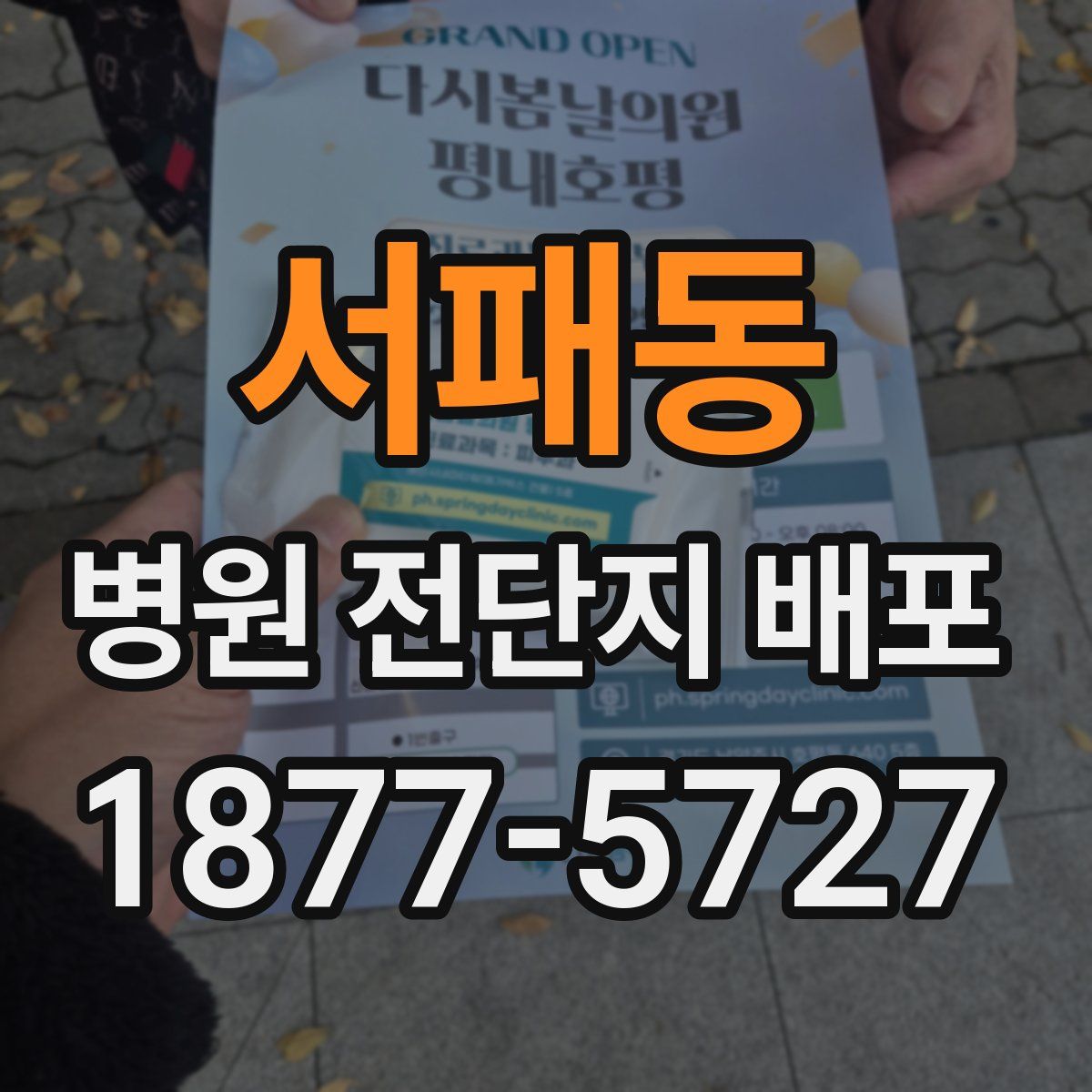 서패동 병원 전단지 배포