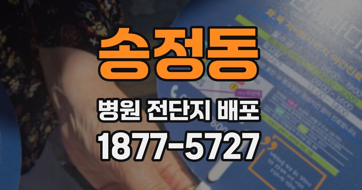 송정동 병원 전단지 배포