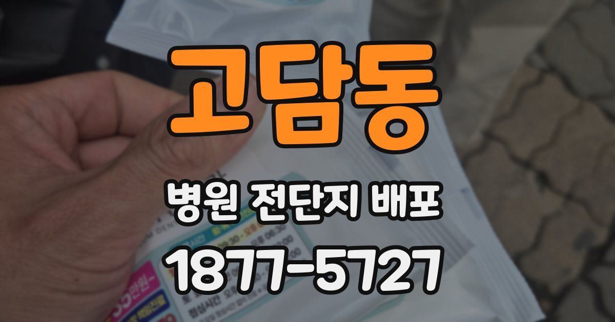 고담동 병원 전단지 배포