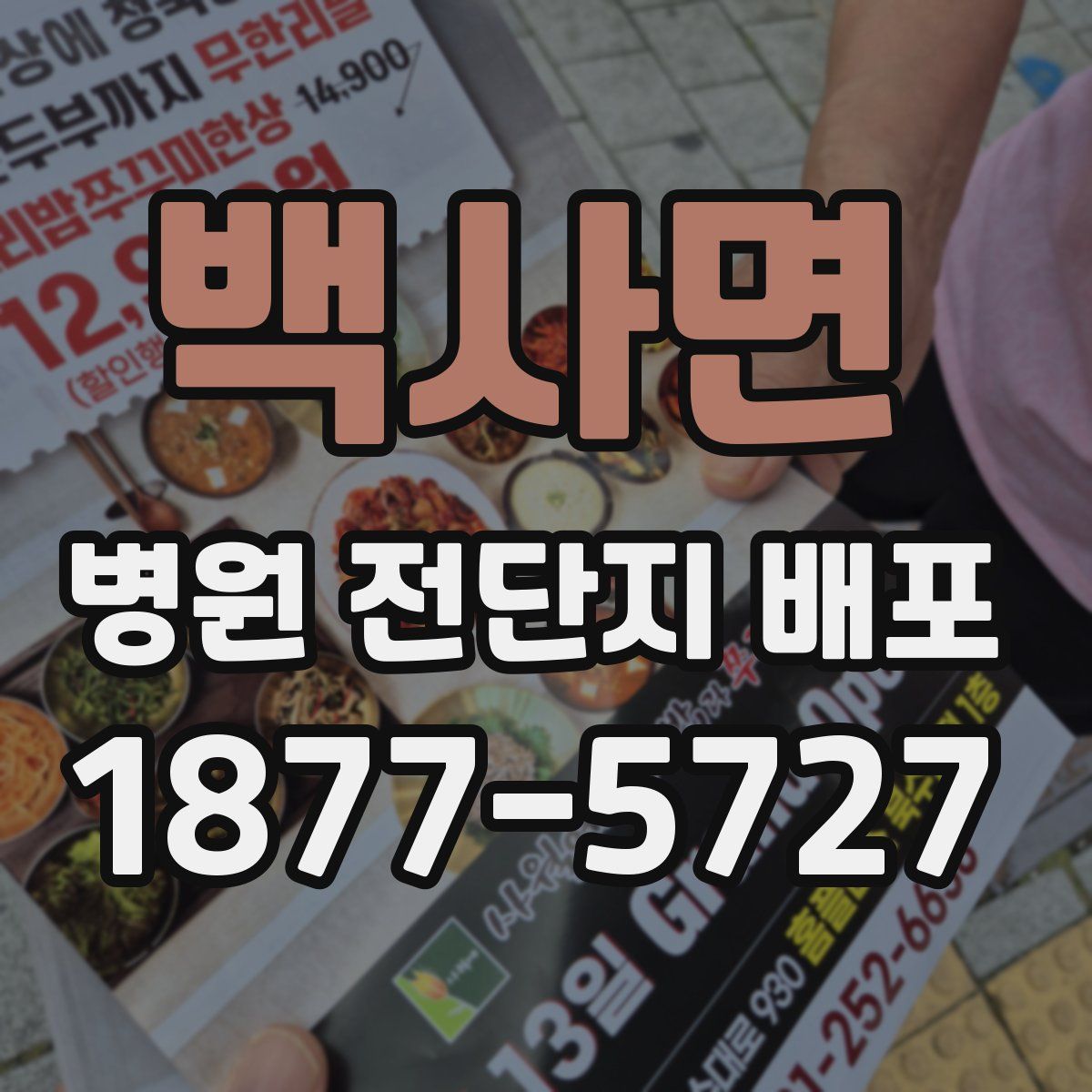 백사면 병원 전단지 배포