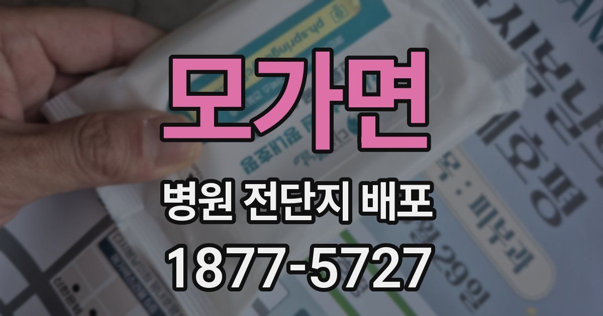 모가면 병원 전단지 배포