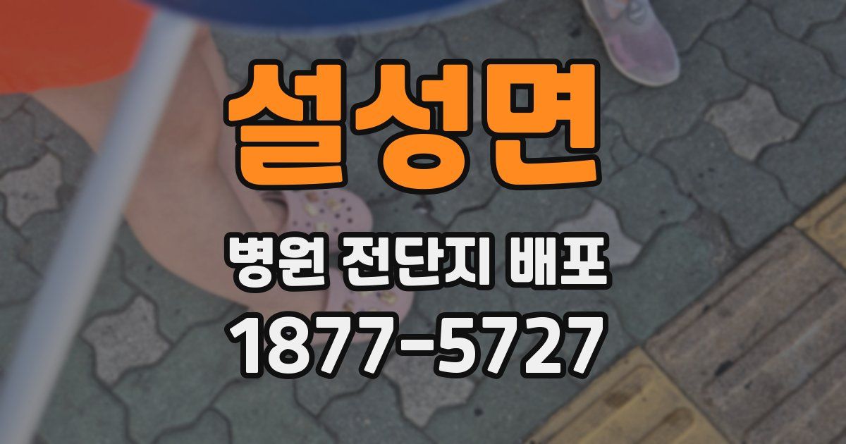 설성면 병원 전단지 배포