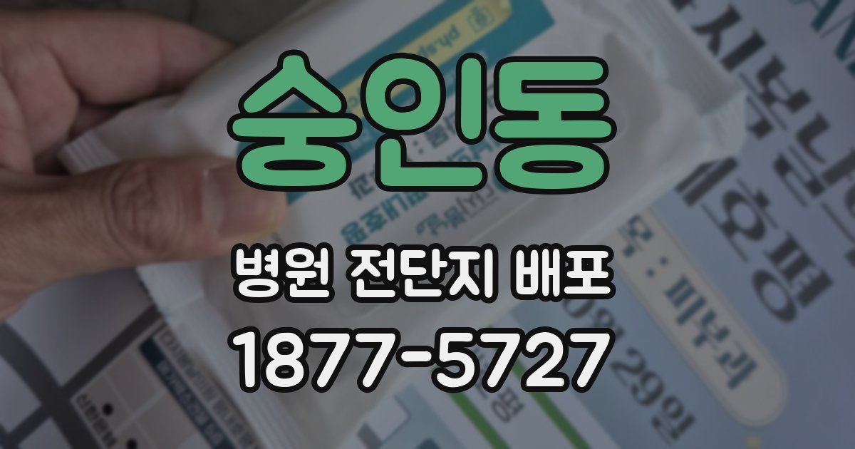 숭인동 병원 전단지 배포