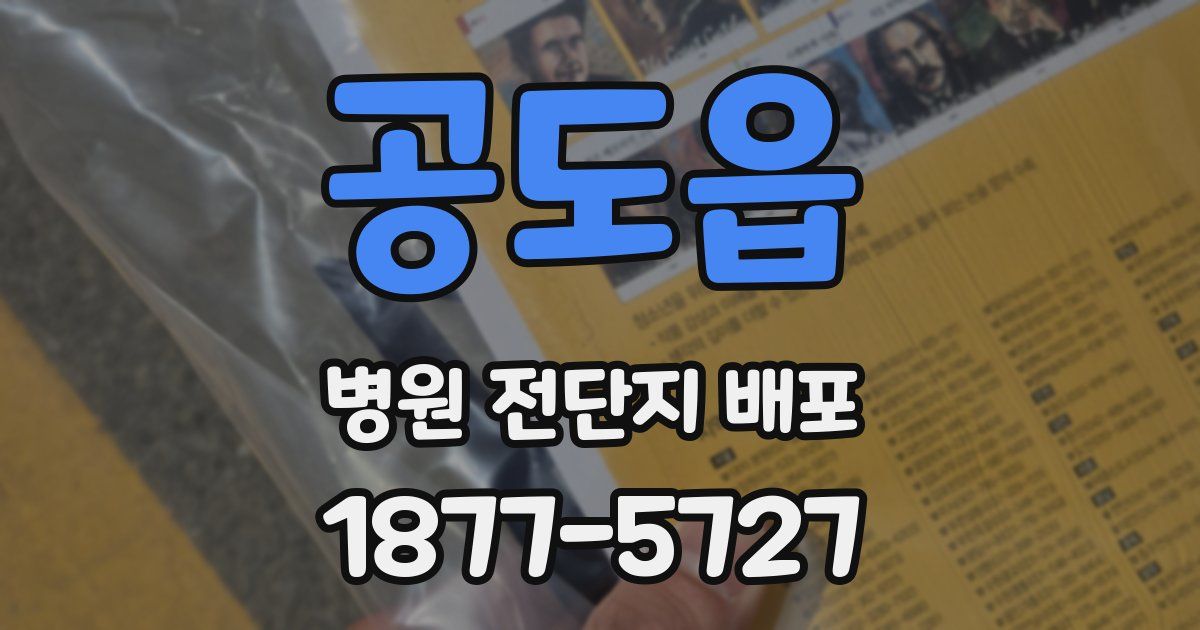 공도읍 병원 전단지 배포
