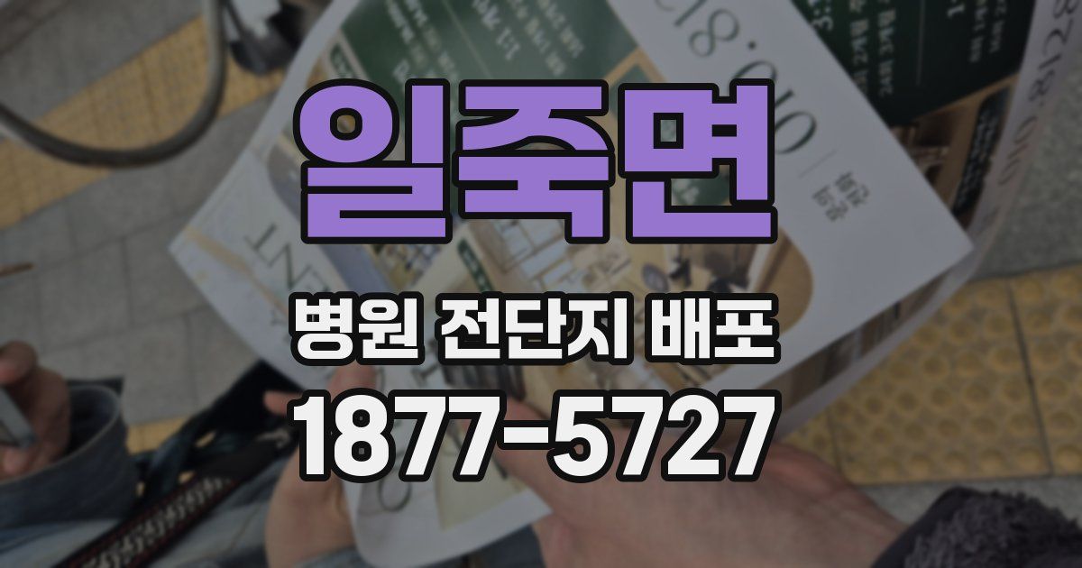 일죽면 병원 전단지 배포