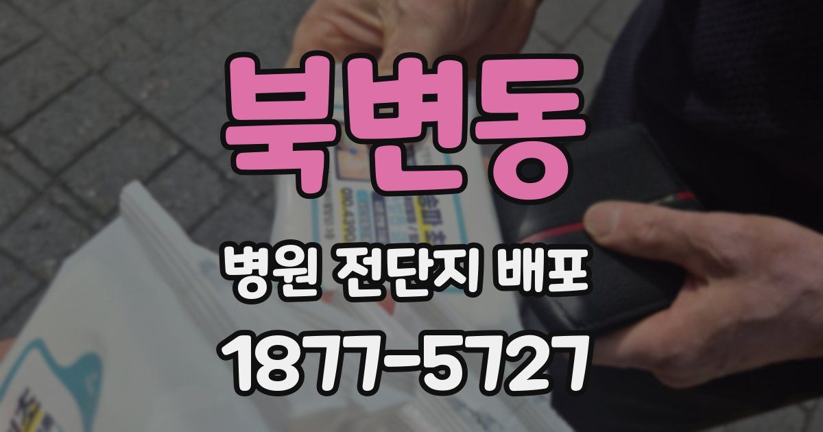 북변동 병원 전단지 배포
