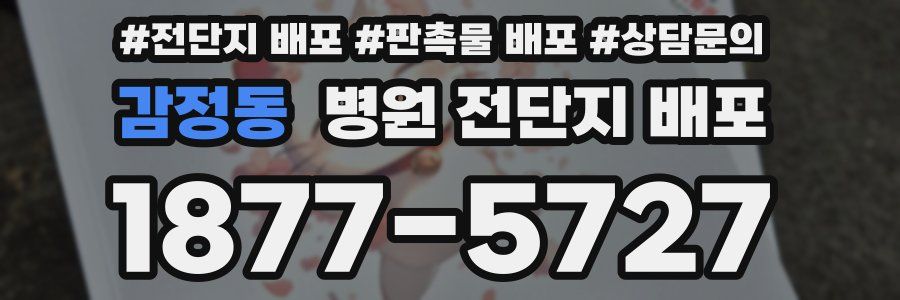 감정동 병원 전단지 배포