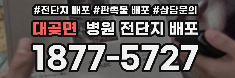 대곶면 병원 전단지 배포