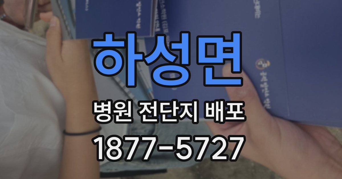 하성면 병원 전단지 배포