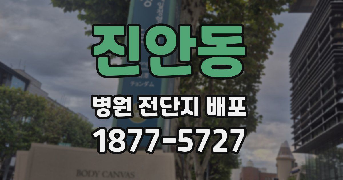 진안동 병원 전단지 배포