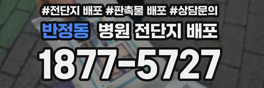 반정동 병원 전단지 배포