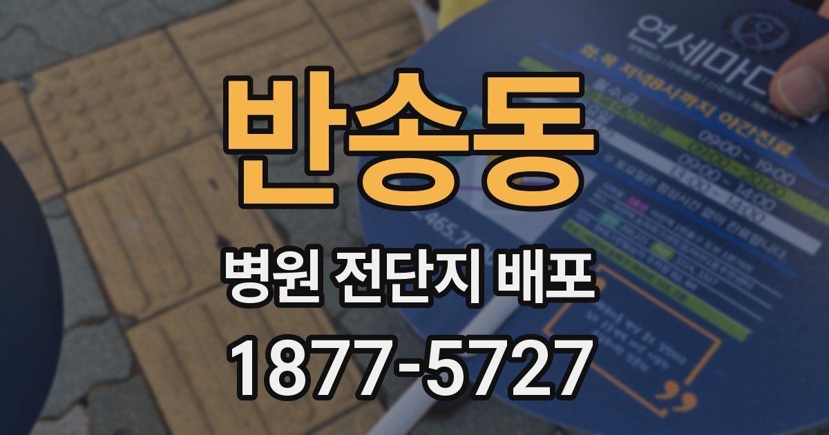 반송동 병원 전단지 배포