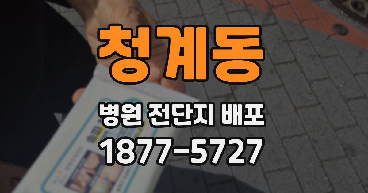 청계동 병원 전단지 배포