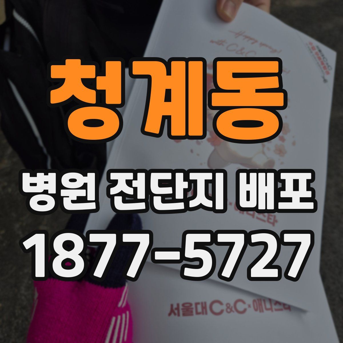 청계동 병원 전단지 배포
