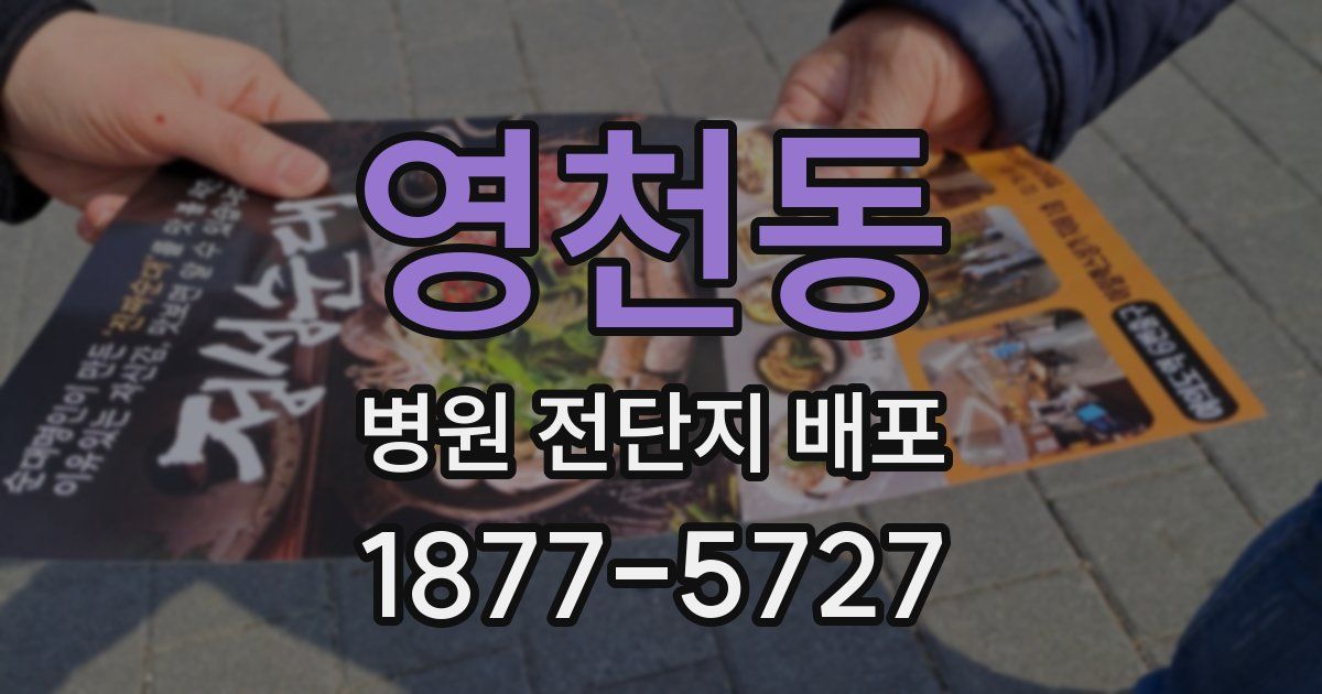 영천동 병원 전단지 배포