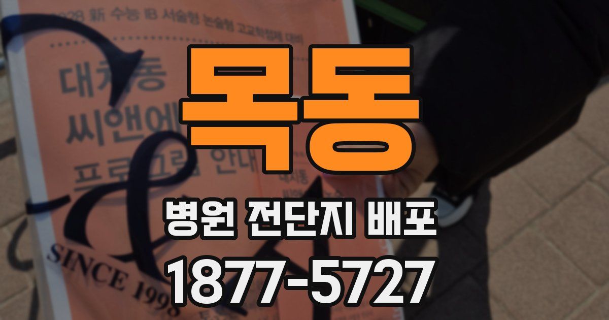 목동 병원 전단지 배포