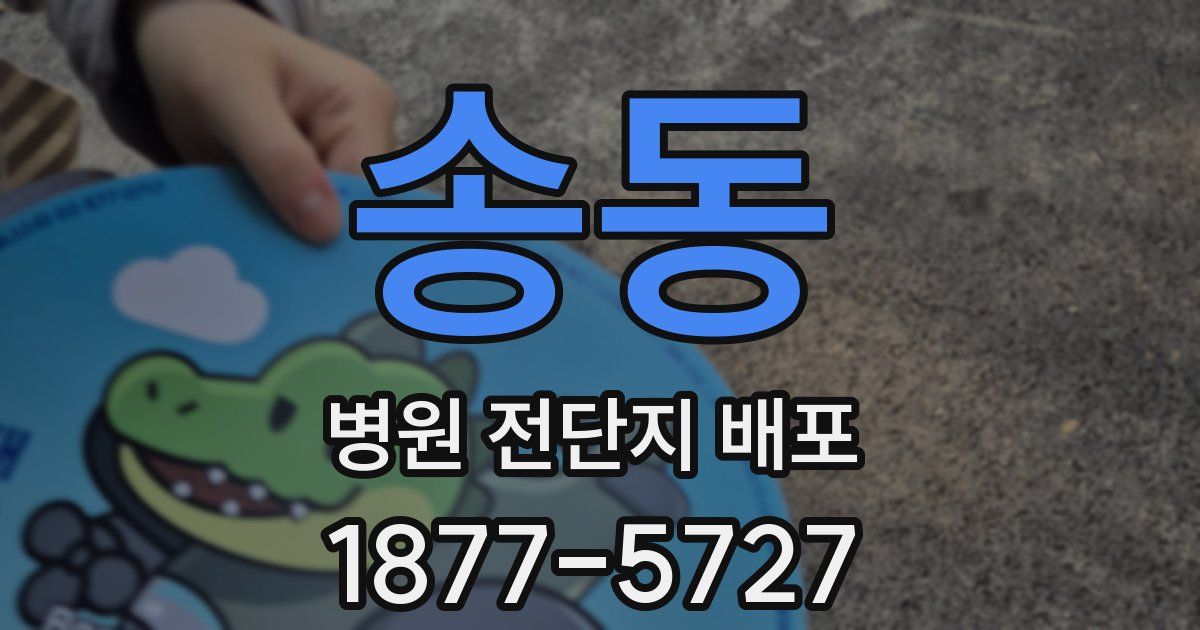 송동 병원 전단지 배포