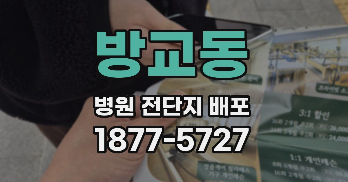 방교동 병원 전단지 배포