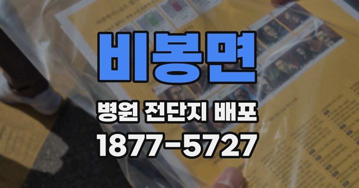 비봉면 병원 전단지 배포