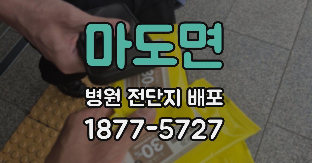 마도면 병원 전단지 배포