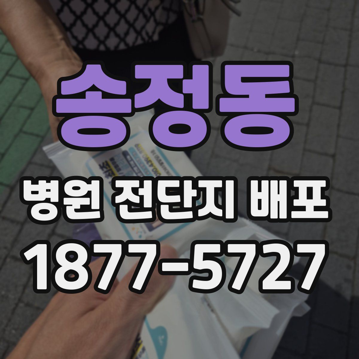 송정동 병원 전단지 배포