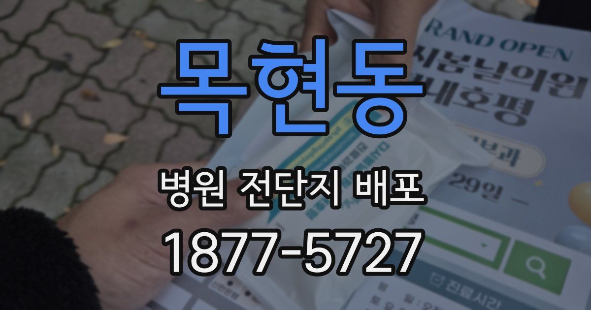 목현동 병원 전단지 배포