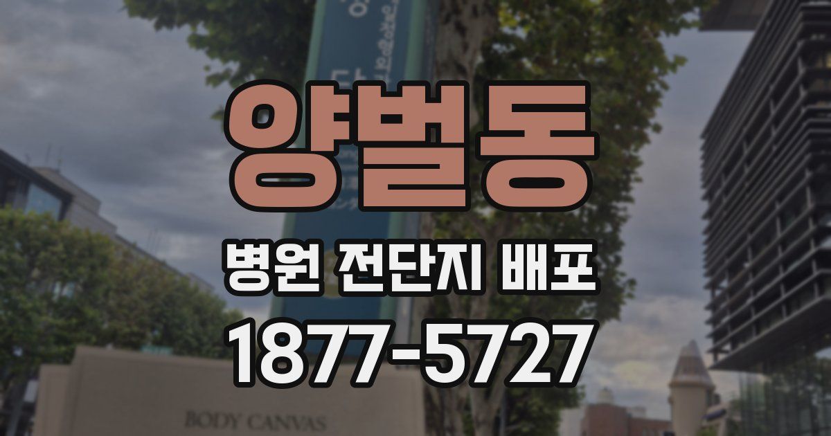 양벌동 병원 전단지 배포
