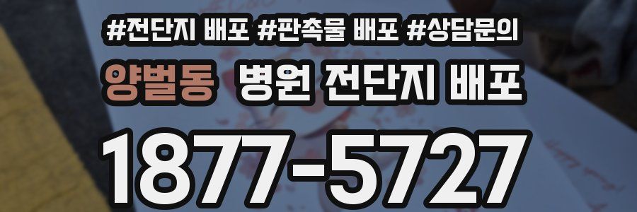 양벌동 병원 전단지 배포