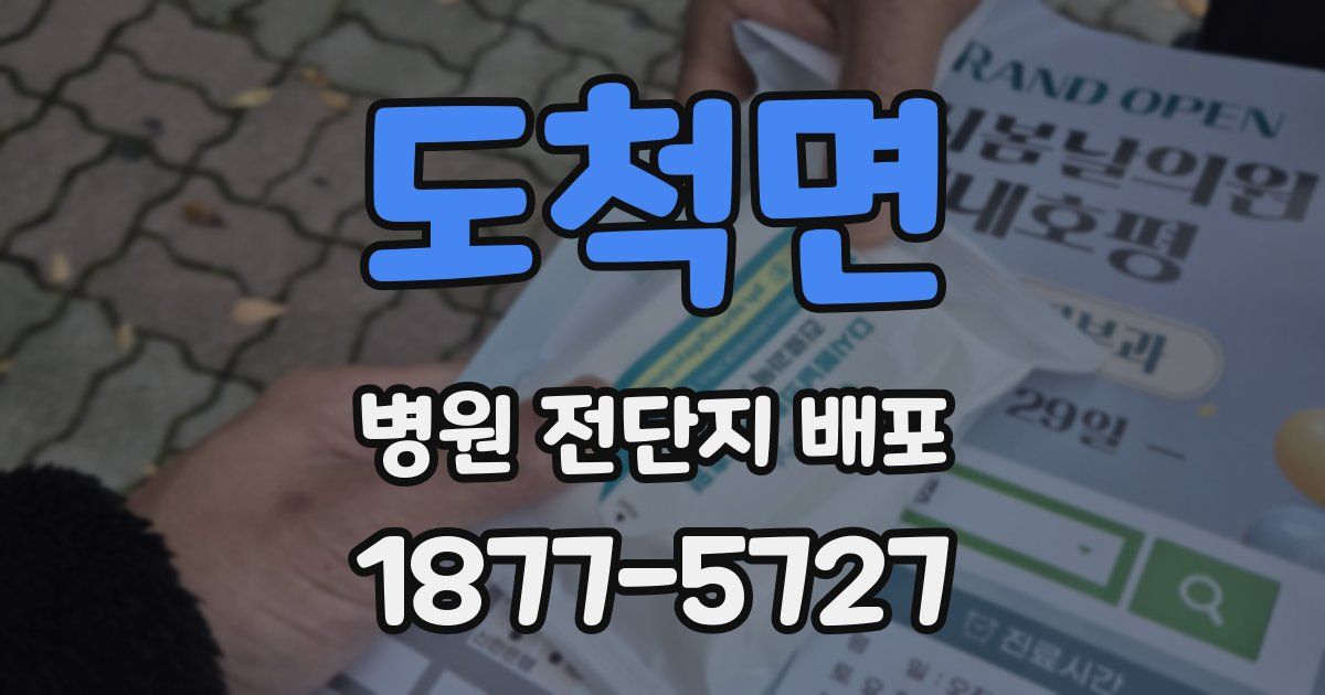 도척면 병원 전단지 배포