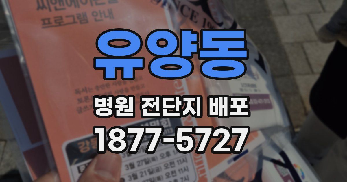 유양동 병원 전단지 배포