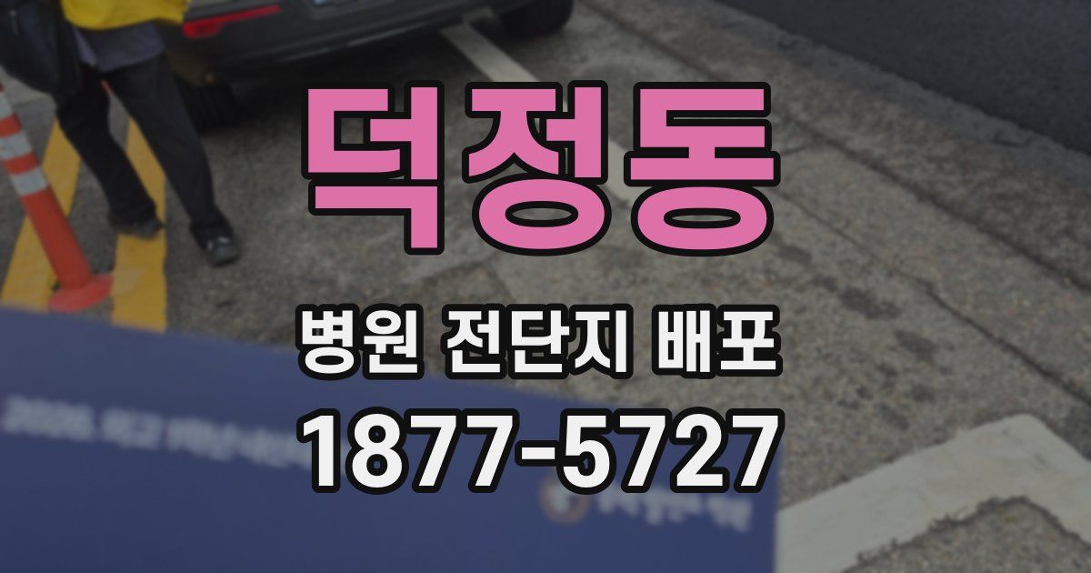 덕정동 병원 전단지 배포